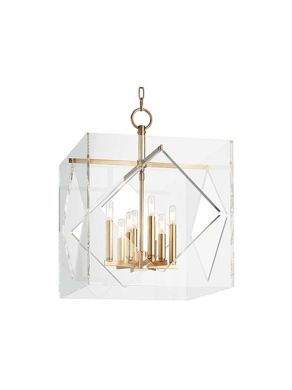 Travis 20 inch Pendant in Aged Brass.